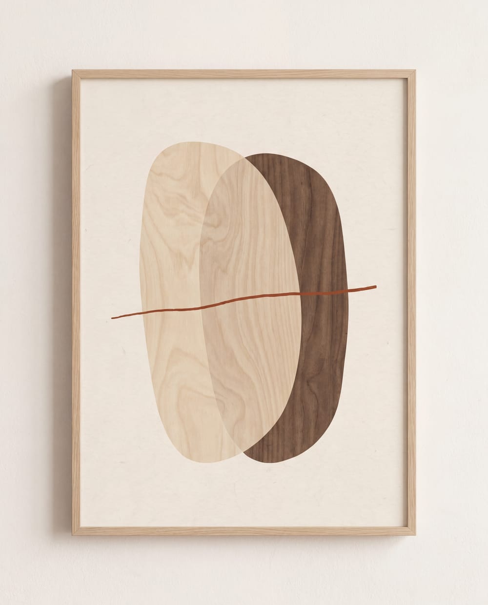 Two Woods — Tonal Studies Japandi art print