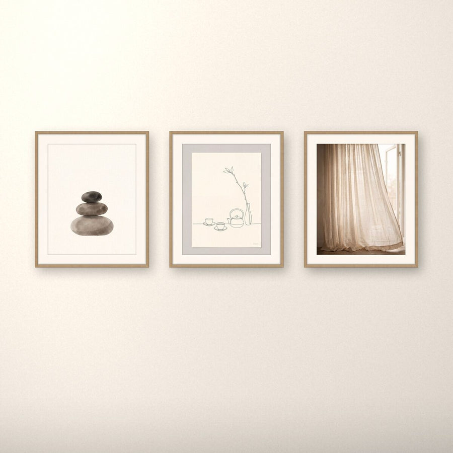 Wabi-Sabi Japandi gallery wall set of three